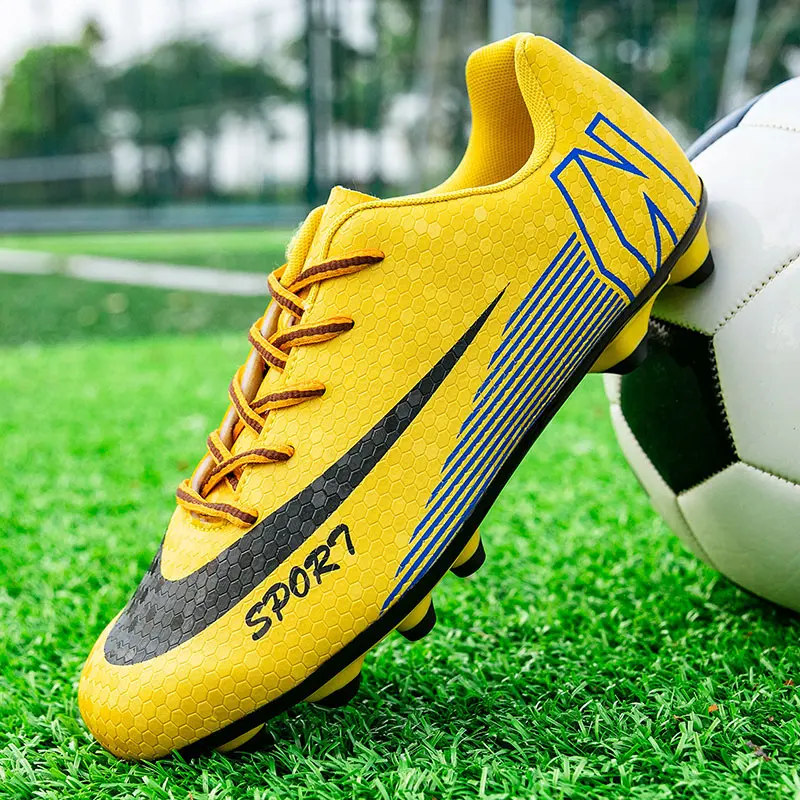 Мъжки футболни обувки Дълги шипове Изкуствена трева Тренировъчна зала по футзал Футболна обувка на открито Спортни футболни обувки за мъже0