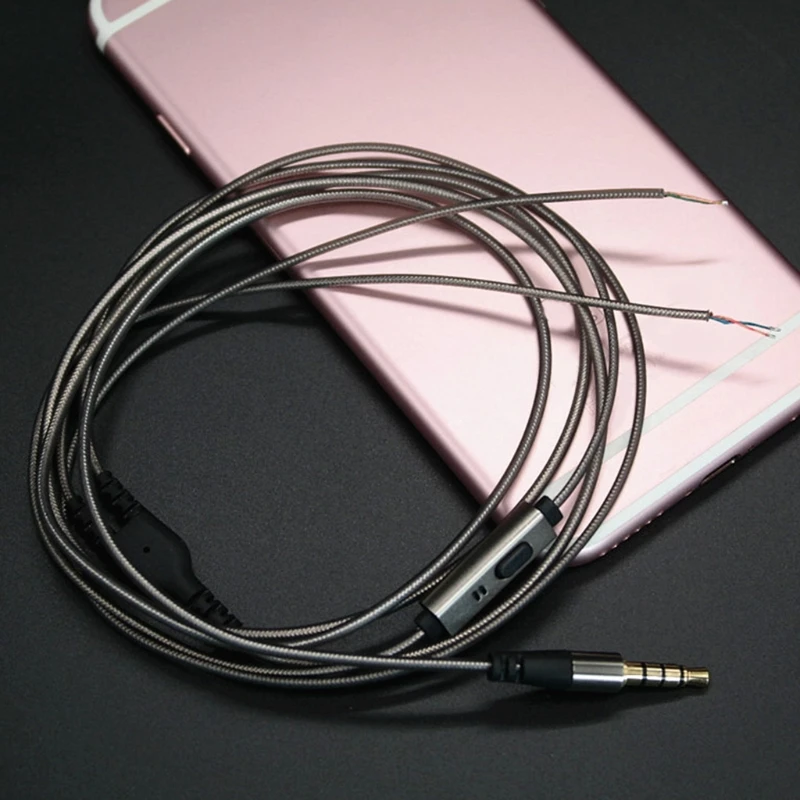 за сив DIY кабел за слушалки ремонт тел за американски стандарт 3.5mm Connecto Drop Shipping2