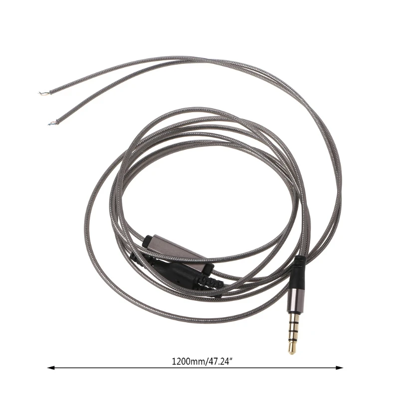 за сив DIY кабел за слушалки ремонт тел за американски стандарт 3.5mm Connecto Drop Shipping4