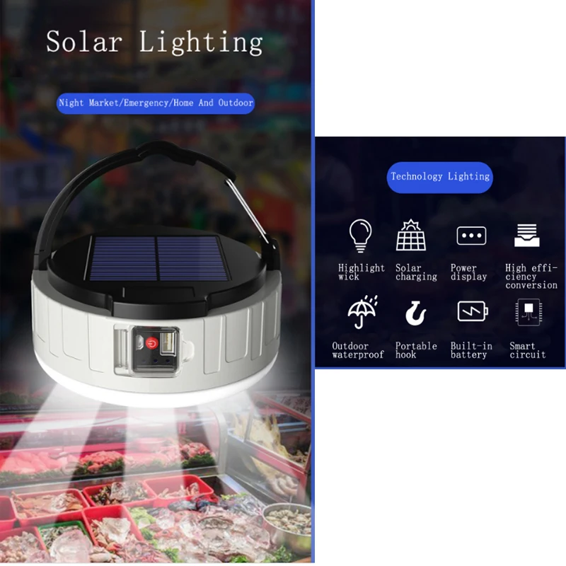 Акумулаторни Най-новите слънчеви крушки Led крушки Домакински прекъсване на електрозахранването Аварийни крушки Мобилни нощни пазарни светлини3