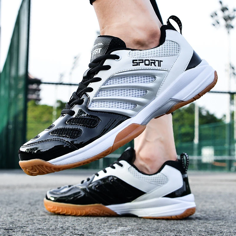 Професионални нехлъзгащи се мъжки обувки за тенис на открито Спортни маратонки за бадминтон Мъжки антишокови обувки за тенис на маса Man tenis masculino3