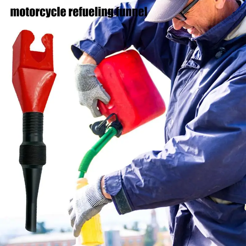 Фуния за зареждане на мотоциклети Разширяема маслена фуния за мотоциклет Универсална фуния за зареждане с гориво за течности за двигатели Преносимо масло4