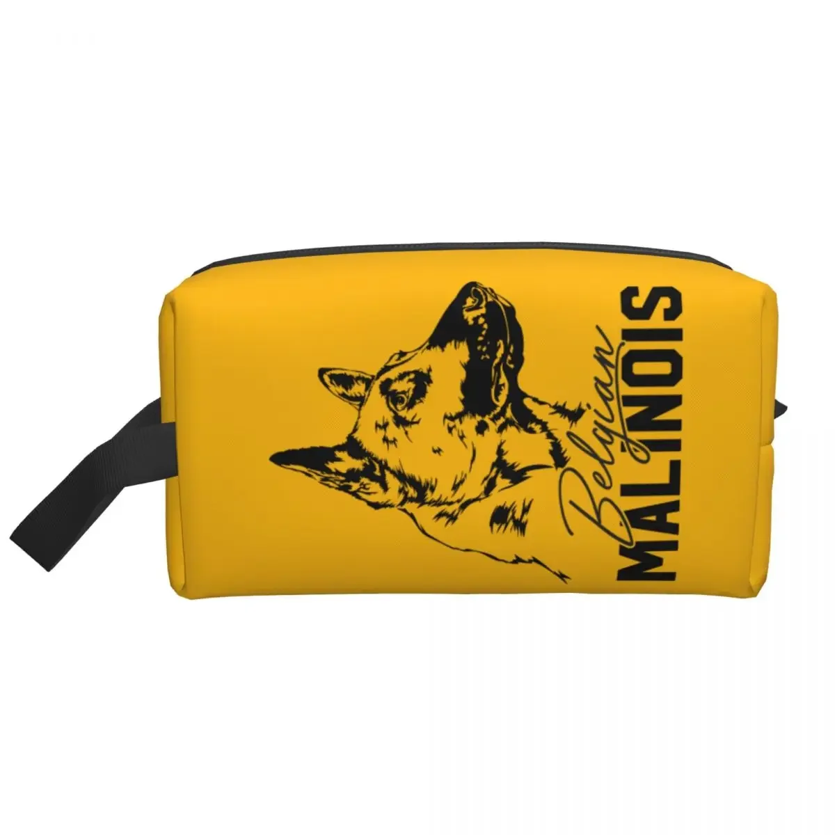 Персонализирана белгийска овчарка Malinois куче пътуване козметична чанта за жени тоалетни грим организатор дами красота съхранение Dopp комплект1