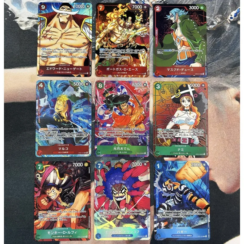 ONE PIECE Op02 Sanji Monkey D Luffy Nami Game Collection Cards ACG Anime Game Collection Color Flash Card Подаръци за приятели2