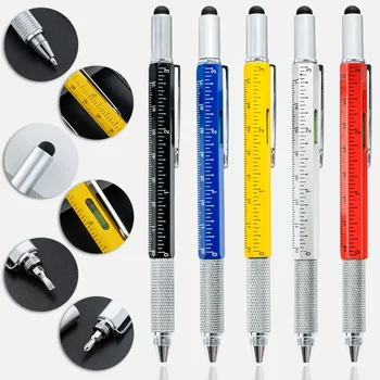 Външно многофункционално ниво инструмент мащаб писалка две в едно двуглава отвертка химикалка