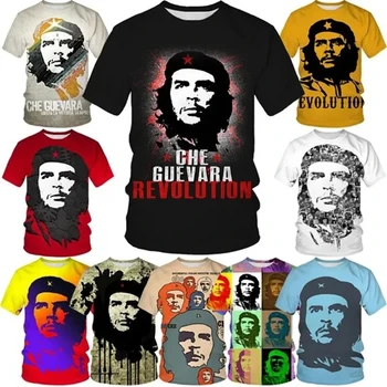 Cuba Hero Che Guevara Graphic T Shirt for Men 3D El Che Printed Resolution Short Sleeve T-shirt Harajuku Fashion Streetwear Tops