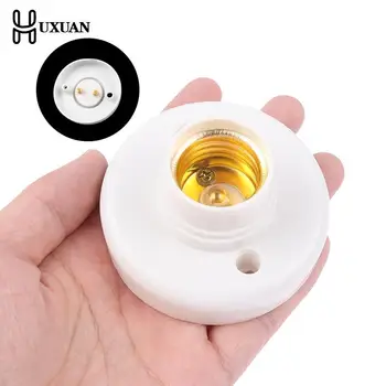 1pcs кръгла E27 LED крушка винт база пластмасови LED светлина фиксиране притежателя конвертор бял гнездо