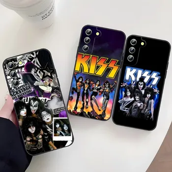 Kiss Metal Rock Band Калъф за телефон за Samsung Galaxy S22 S21 S23 S20 S30 Ultra Fe S10 S8 S9 Note 20 10 Pro Plus задни корици