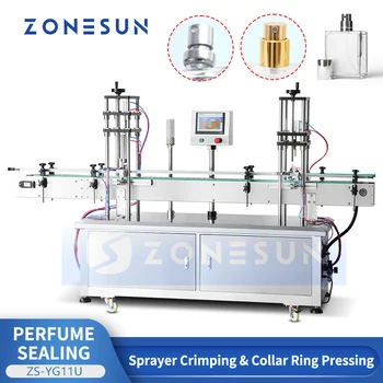 ZONESUN парфюм капачка машина ZS-YG11U автоматична пръскачка кримпване яка пръстен капачка натискане аромат бутилка опаковка