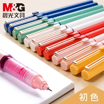 6/12PCS M&G Ранна цветна серия Писалка с директен флуиден валяк 0.5mm гел писалка за подписване