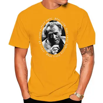 CHARELS Bukowski Портрет върхове Tee T Тениска Цена Цитат Barfly поезия Drinker Drinker САЩ тениска за младежи на средна възраст Старейшината