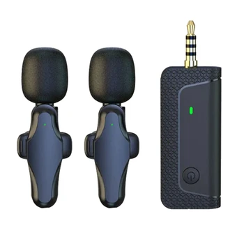 K35pro безжичен микрофон Lavalier микрофон за камера мобилен телефон запис видео високоговорител слушалки лесно инсталиране