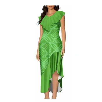 Лятна персонализирана дамска рокля модел реколта елегантна рокля неправилна полинезийска случайна рокля