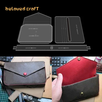 BelovedCraft кожена чанта модел вземане с акрилни шаблони за рамо чанта, Crossbody чанта, картодържател, съединител портфейл