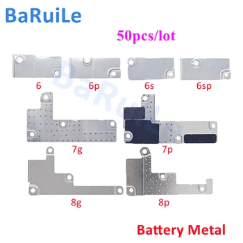 BaRuiLe 50pcs батерия FPC Flex кабелен капак за iphone 11 12 Pro Max X XS XR 6 6S 7 8 Plus Вътрешна метална скоба Части за държач на клипс