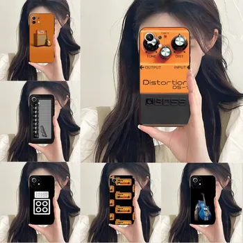 Калъф за телефон с усилвател за китара за Redmi Note 10 10S 11 9S 8T 11S 7 8 8A 9 9A 9C 9T 10 10X Черен силиконов капак