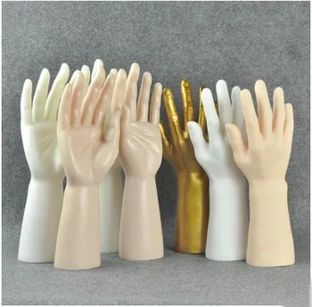 Безплатна доставка Пластмасови ръка манекен мъжки ръка модел модерен за дисплей ръкавици гореща продажба