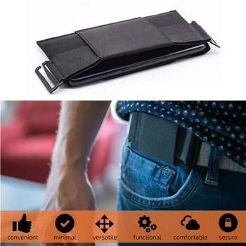 Минималистичен невидим портфейл мода Cool мини чанта ключ карта телефон практически нов открит ултра тънка талия чанта