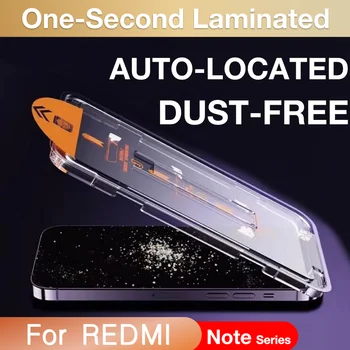 FOR Redmi Note 12 Turbo 11t 11e 11 Pro Plus 10 9 9s 8 6 5G 4G протектор за екран от закалено стъкло Лесен монтаж Комплект за автоматично отстраняване на прах