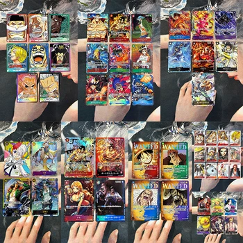 ONE PIECE Op02 Sanji Monkey D Luffy Nami Game Collection Cards ACG Anime Game Collection Color Flash Card Подаръци за приятели